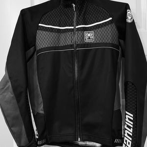 🙌 VINTAGE 65’ SMS Santini ⚡️ BLACK/GREY reflective Cycling jacket 🚴‍♀️ LARGE